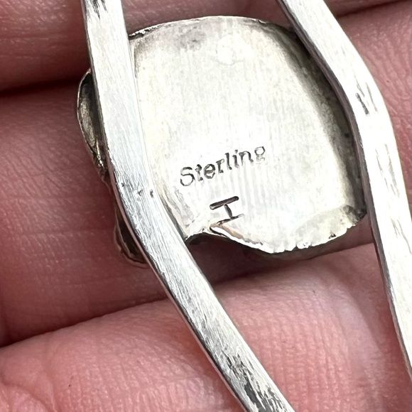 Harrison Yazzie Navajo Native American Sterling Silver Lapis Cuff Bracelet 7" - Picture 5 of 5